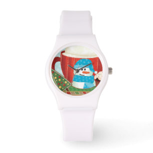 Green Holiday Cup met warmtecacao Horloge