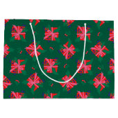 Green Holiday Gift Bag Groot Cadeauzakje (Achterkant)