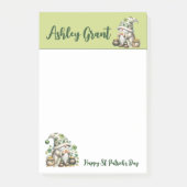 Green Holiday Gnome Writing Pad Post-it® Notes (Voorkant)