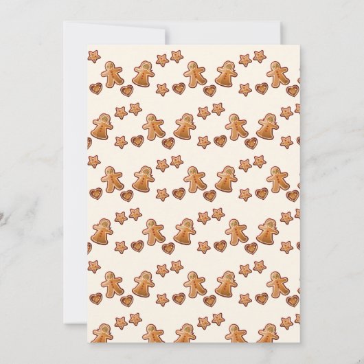 Green Holiday Kerstkoekje Exchange Party Kaart (Achterkant)