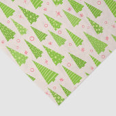 Green Holiday Pine Trees Tissuepapier (Detail)
