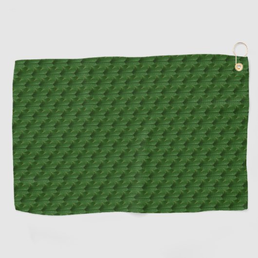 Green Holly Leaf Golfhanddoek (Horizontaal)
