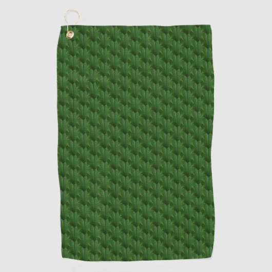 Green Holly Leaf Golfhanddoek (Voorkant)