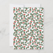 Green Holly Pattern Holiday Editable 4.5x6.25-inch Kaart (Achterkant)