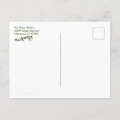Green Holly Pattern Holiday Editable Save the Date Briefkaart (Achterkant)