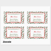 Green Holly Red Berries Editable Baking Sticker (Vel)