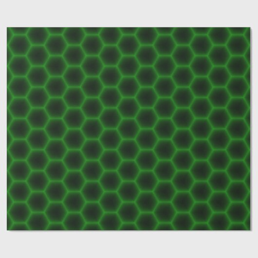 Green Honeycomb Cadeaupapier (Vlak)