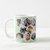 Green Honeycomb Photo Collage 20 Picture Koffiemok (Links)