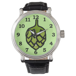 Green Hops Plant Beer Horloge