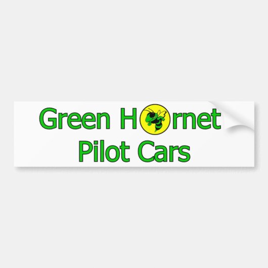 Green Hornet Pilot Cars Bumpersticker (Voorkant)