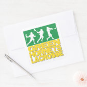 Green Hornets Lacrosse Vierkante Sticker (Envelop)