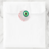Green Horror Eye ball Ronde Sticker (Tas)