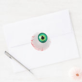 Green Horror Eye ball Ronde Sticker (Envelop)
