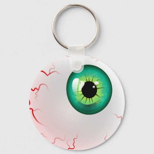 Green Horror Eye ball Sleutelhanger (Voorkant)