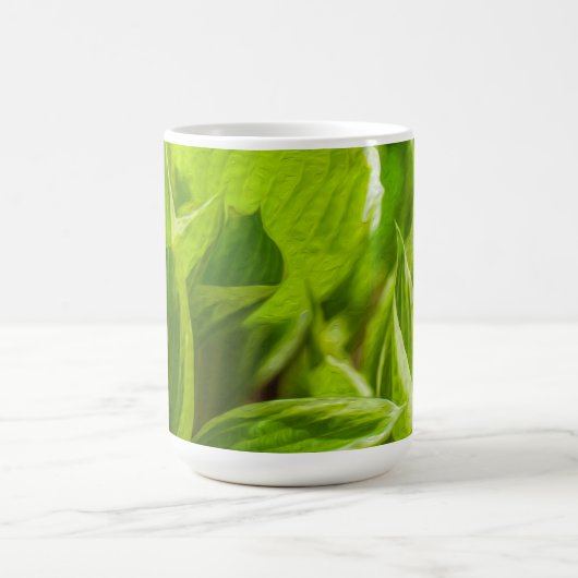 Green Hosta Leaves Koffiemok (Center)