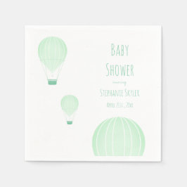 Green Hot Air-ballon | BABY SHOWER Servet