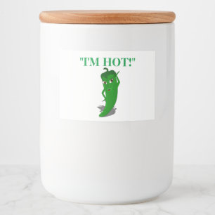 Green Hot Pepper Diva Voedselcontainer Etiket