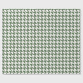 Green Houndstooth Textile Pattern Cadeaupapier (Vlak)