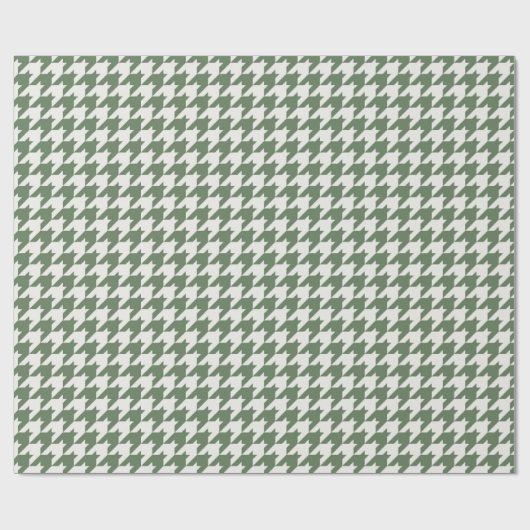 Green Houndstooth Textile Pattern Cadeaupapier (Vlak)