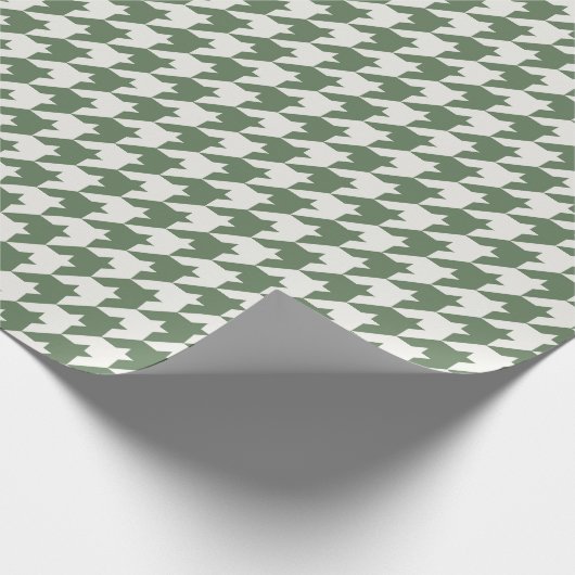 Green Houndstooth Textile Pattern Cadeaupapier (Hoek)