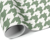 Green Houndstooth Textile Pattern Cadeaupapier (Rol Hoek)