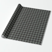 Green Houndstooth Textile Pattern Cadeaupapier (Uitgerold)