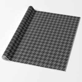 Green Houndstooth Textile Pattern Cadeaupapier