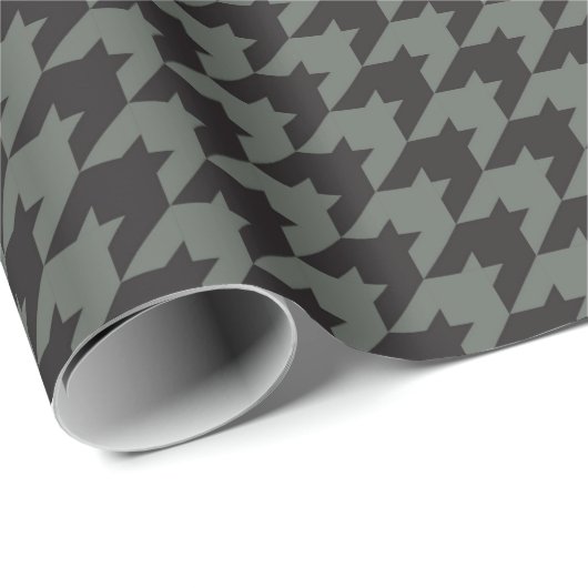 Green Houndstooth Textile Pattern Cadeaupapier (Rol Hoek)