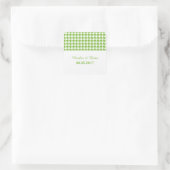 Green Houndstooth Wedding Stickers (Tas)