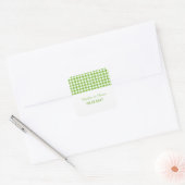 Green Houndstooth Wedding Stickers (Envelop)