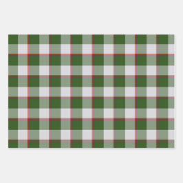 Green House and Mischka Gray Plaid Inpakpapier Vel