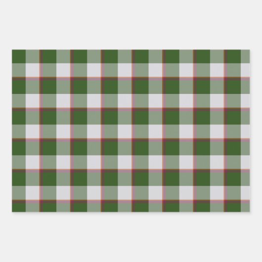 Green House and Mischka Gray Plaid Inpakpapier Vel (Voorkant)