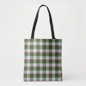 Green House and Mischka Gray Plaid Tote Bag (Voorkant)