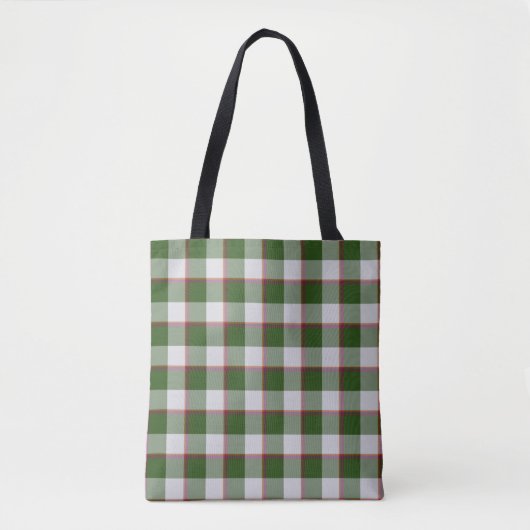 Green House and Mischka Gray Plaid Tote Bag (Voorkant)