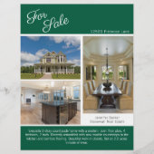 Green House For Sale Real Estate Listing 2 Sided Flyer (Voorkant)
