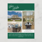 Green House For Sale Real Estate Listing Briefkaart (Voorkant)