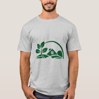 Green House Leaf Eco Friendly Home Nature T-Shirt