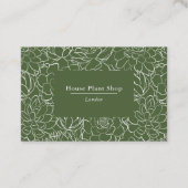 Green House plant shop botanisch Visitekaartje (Voorkant)