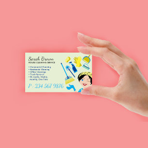 Green House Schoonmaak Janitorial Glove Schort Mai Visitekaartje