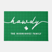 Green Howdy Houndstooth Deurmat (Voorkant)