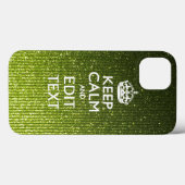 Green Hue Keep Calm Jouw tekst Case-Mate iPhone Case (Achterkant (horizontaal))