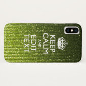 Green Hue Keep Calm Jouw tekst Case-Mate iPhone Case (Achterkant (horizontaal))