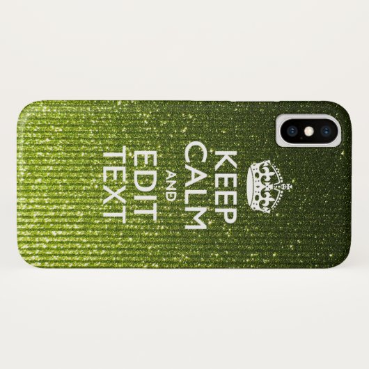 Green Hue Keep Calm Jouw tekst Case-Mate iPhone Case (Achterkant (horizontaal))