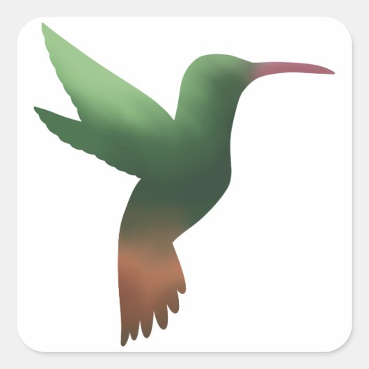 Green Hummingbird Gradient Sticker (Voorkant)