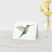 Green Hummingbird Kaart (Gele Bloem)