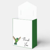 Green Hummingbird Leafy Botanical Border Wedding Bedankdoosjes (Geopend)