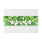 Green Hummingbird Leafy Botanical Border Wedding Uitnodigingen Wikkel (Achterkant Voorbeeld)