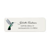 Green Hummingbird Return Address Label (Voorkant)