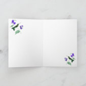 Green Hummingbird with flowers, lace, pearls card Kaart (Binnen)
