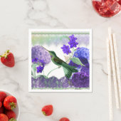 Green Hummingbird with flowers, lace, pearls Servet (Insitu)